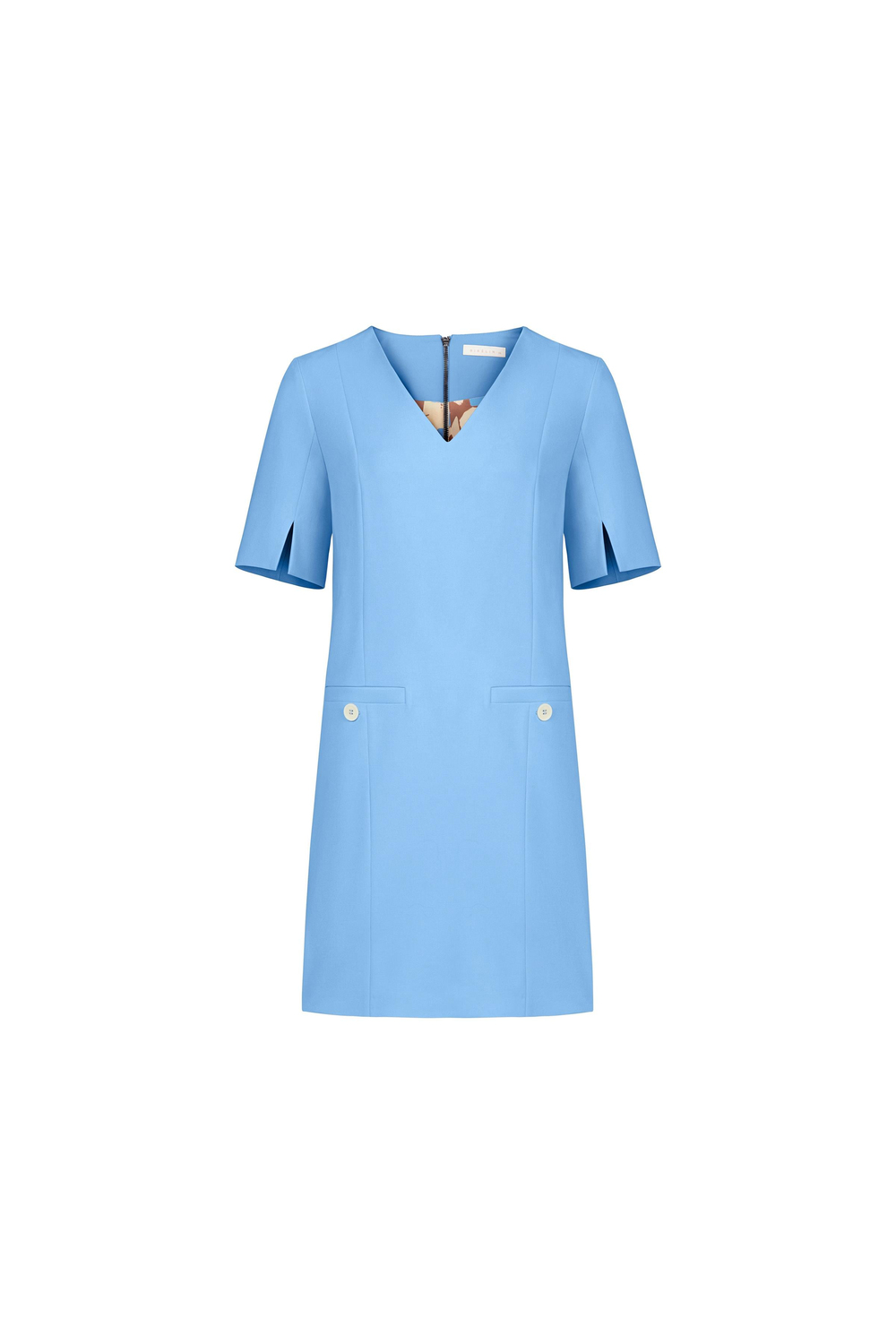 Mini Polyviscose Dress Basalt Blue