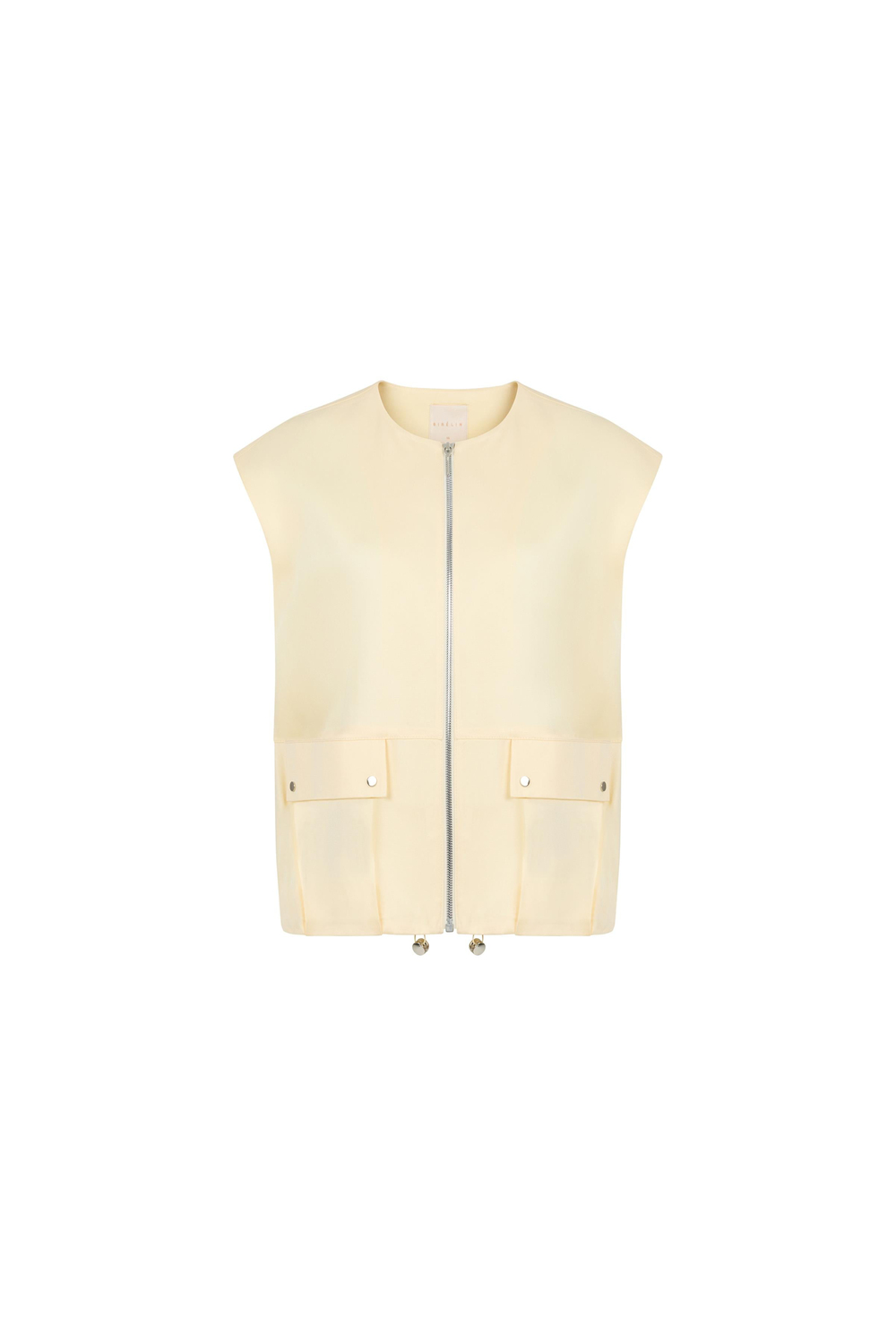 Sleeveless Vest With Front Zipper Canvas