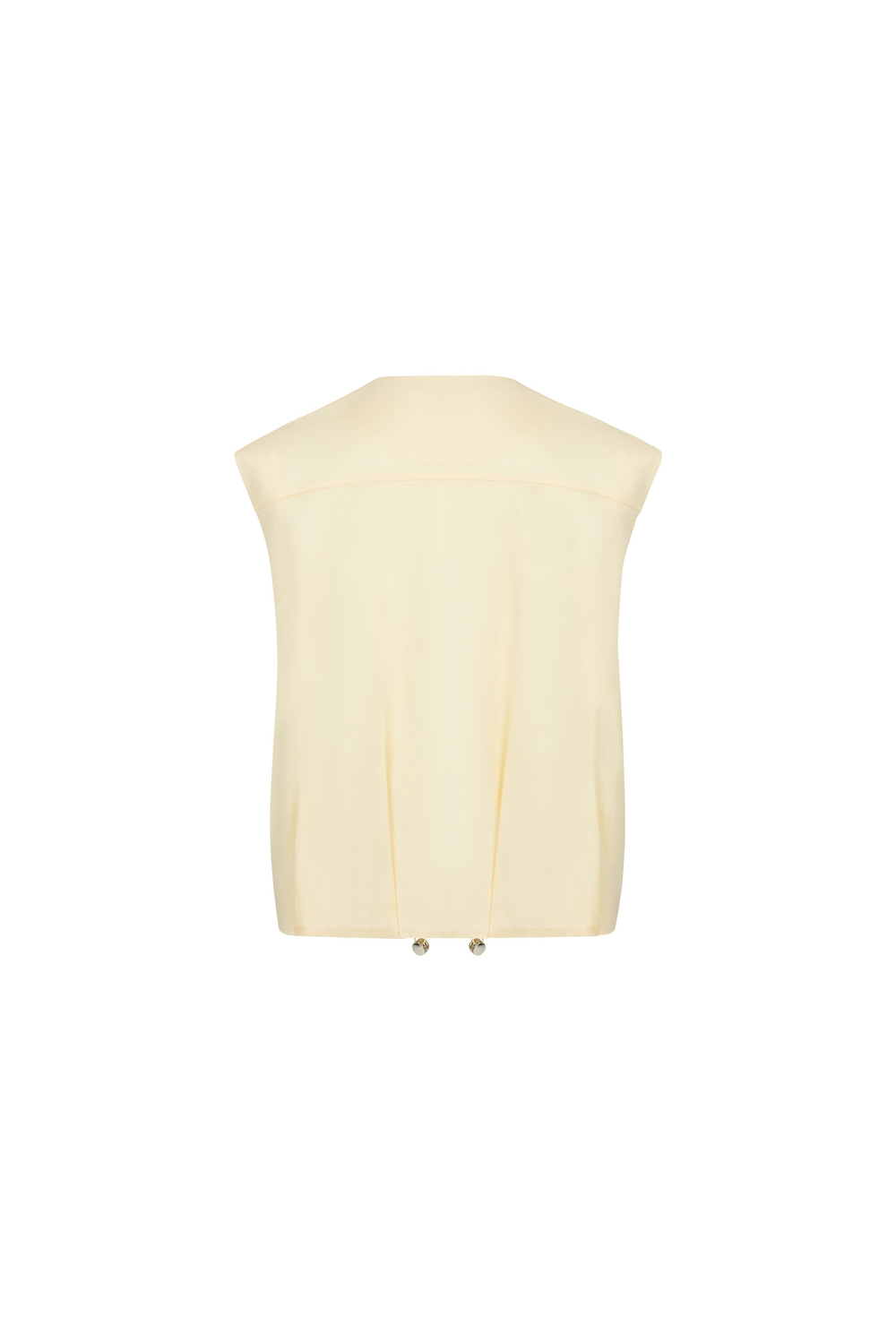 Sleeveless Vest With Front Zipper Canvas