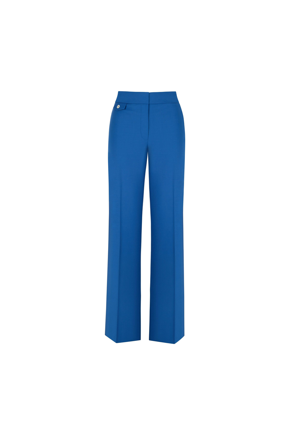 Wool Wide-leg Pants Basalt Blue
