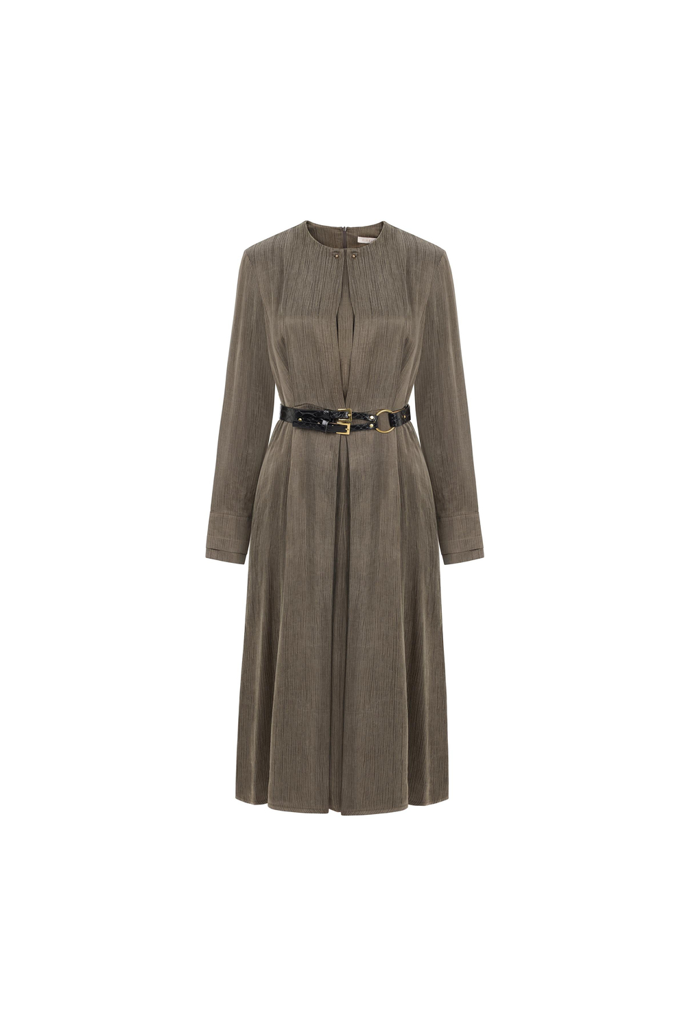 Pleated Detail Dress Ivy Green