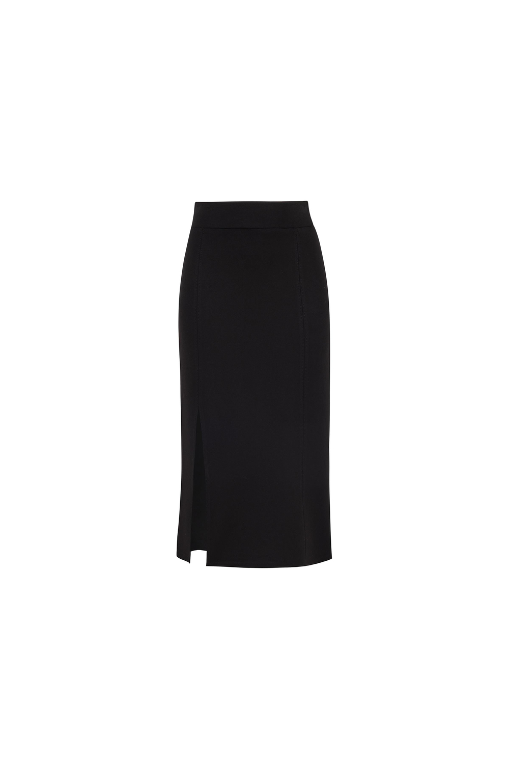 Knitted Skirt With Slits Black