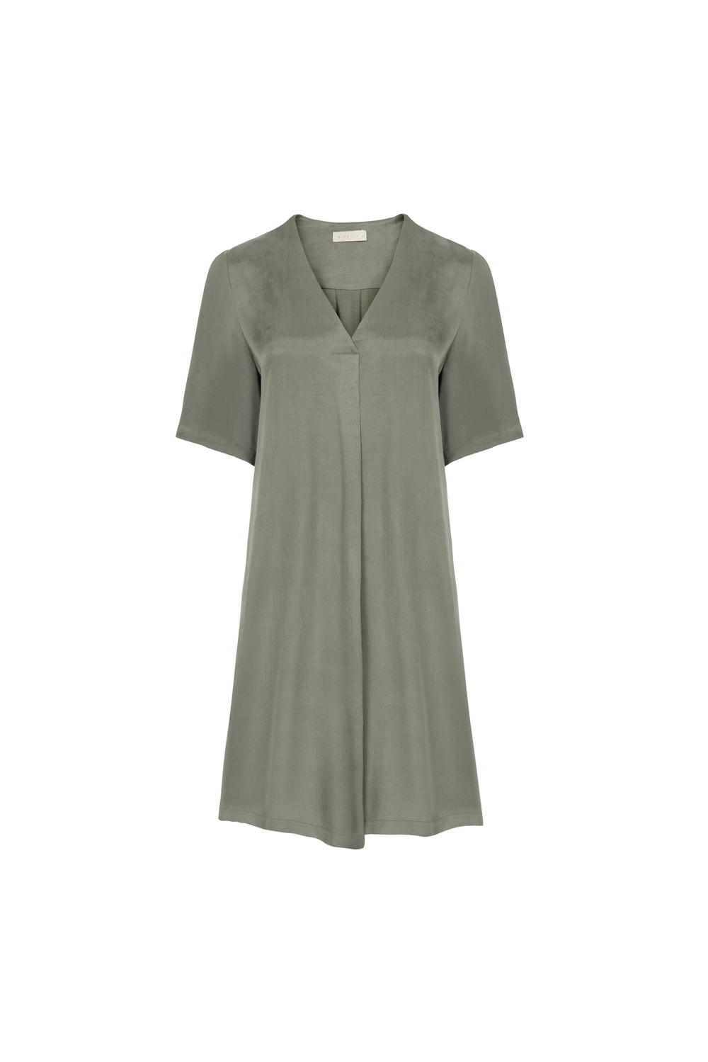 Tencel Blend Knee High Dress Sage Green