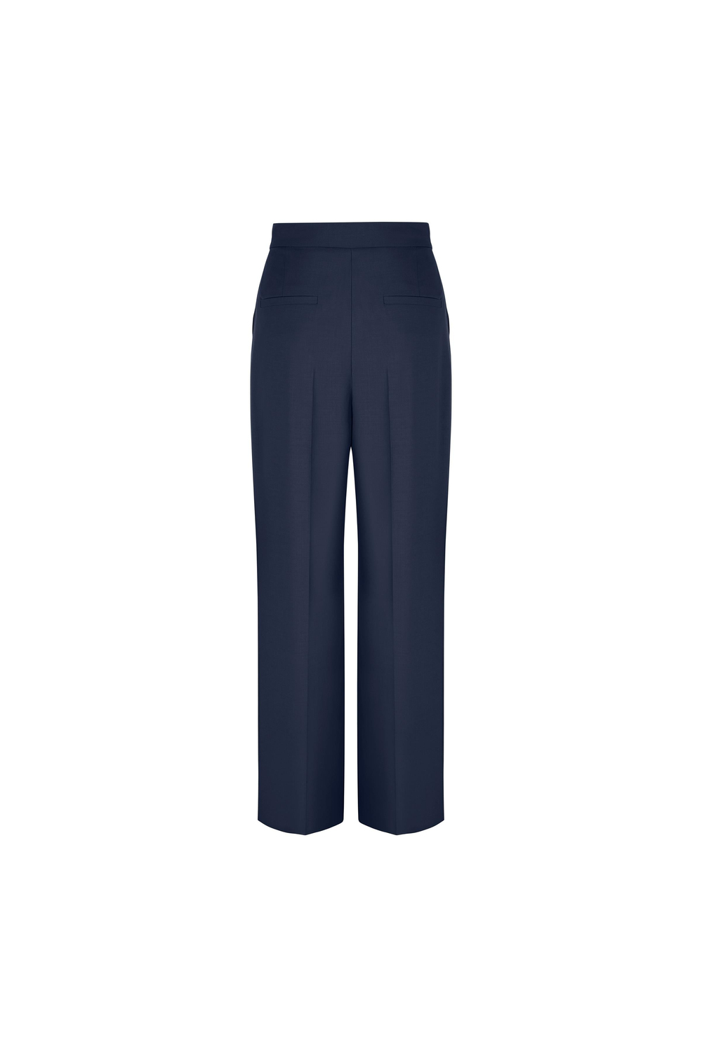 Woollen Wide Leg Trousers Dark Moss