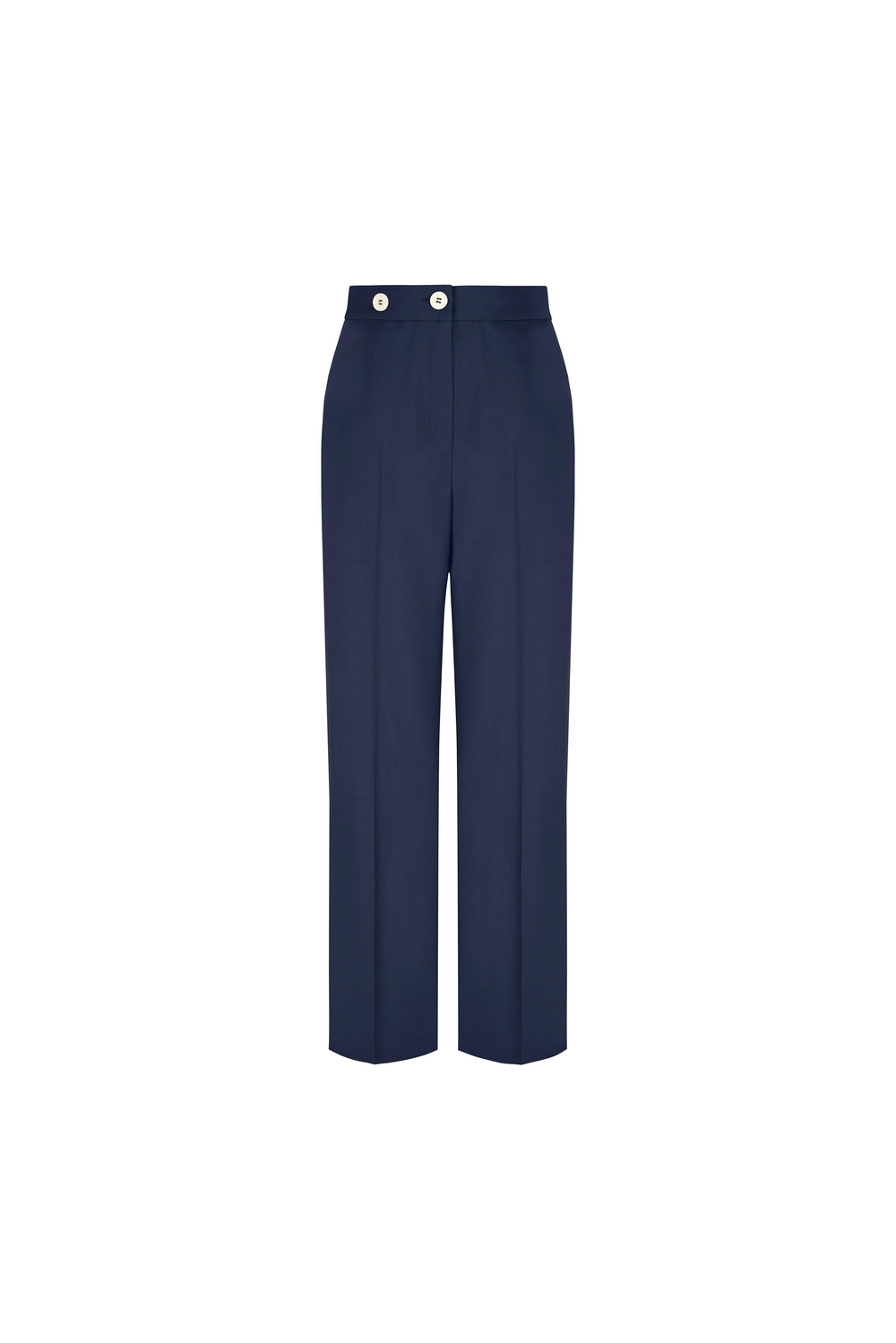 Woollen Wide Leg Trousers Dark Moss