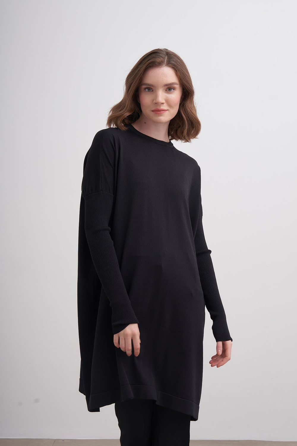 Rayon Basic Tunik Siyah