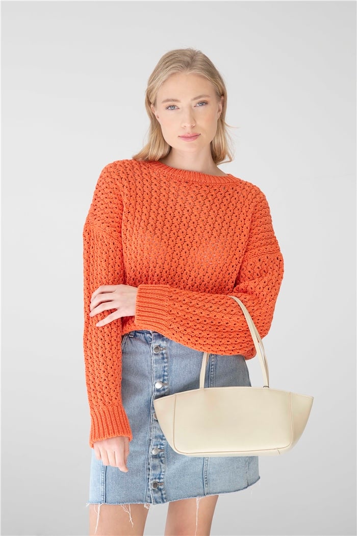 Avrile Ajurlu Triko Kazak  ORANJ  A92183-S