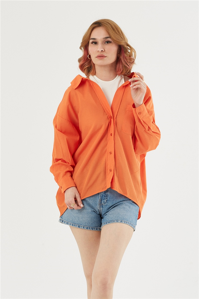 Avrile ATLETLİ GÖMLEK  ORANJ  A22-10536