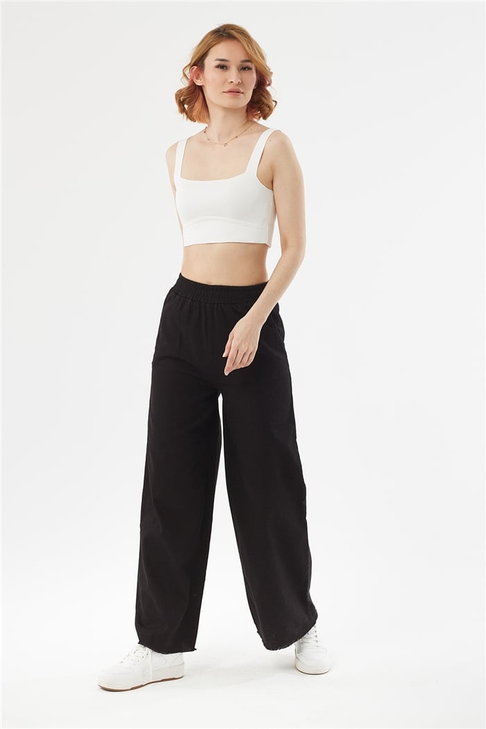 Avrile BELİ LASTİKLİ PANTOLON  SİYAH  AP22-1008