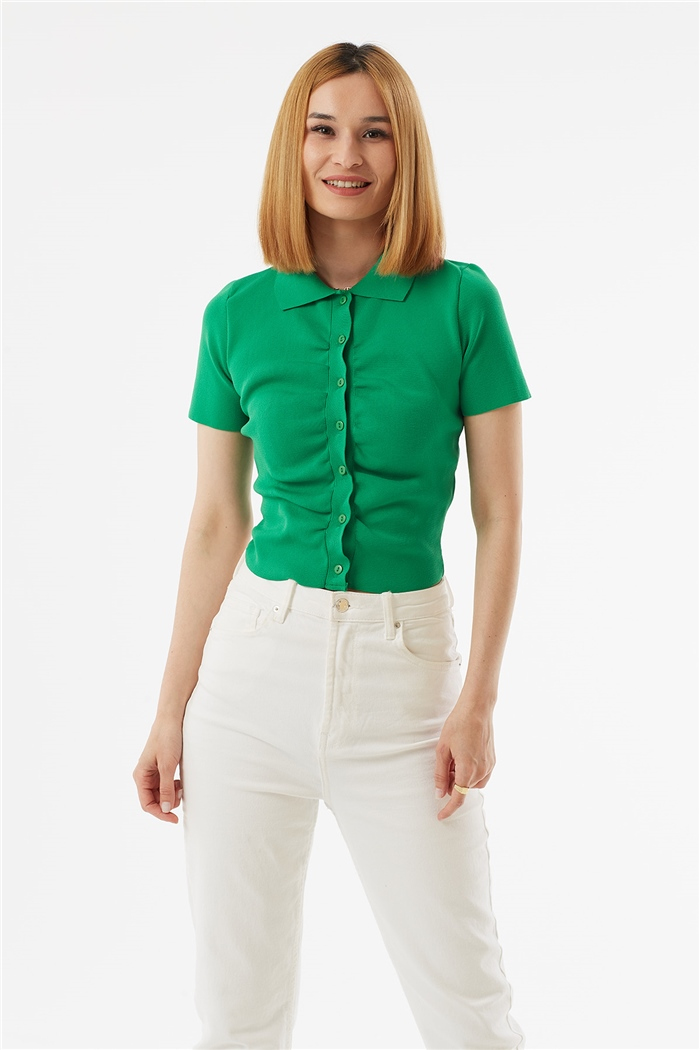 Avrile Büzgülü Kısa Kollu Hırka  BENETTON  A92074-S