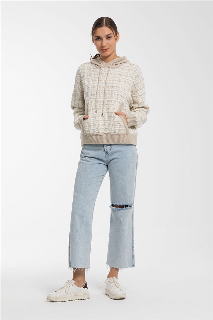 Avrile Chanel Triko Sweatshirt  TAŞ-EKRU  A91891-S