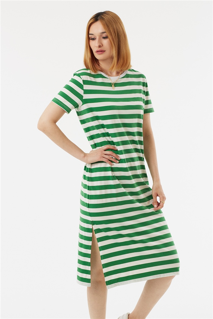 Avrile Çizgili Uzun Elbise  BENETTON  A22-10579