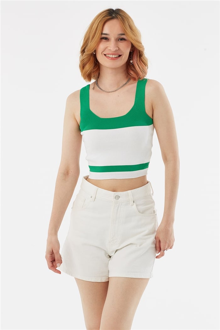 Avrile İki Renkli Atlet  BENETTON-BEYAZ  A92097-S