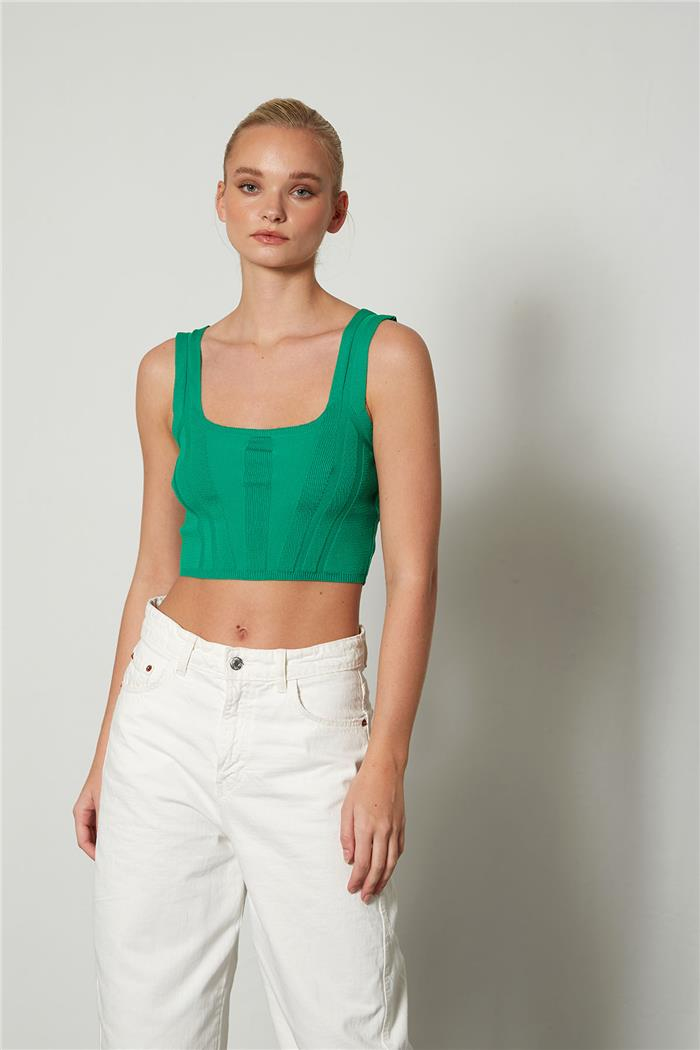 Avrile Kadın Korse Görünümlü Triko Top BENETTON A92339-S