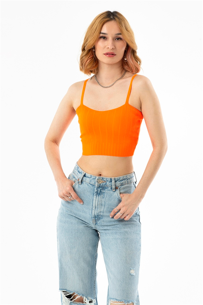 Avrile Kalın Fitilli Atlet  NEON ORANJ  A92109-S