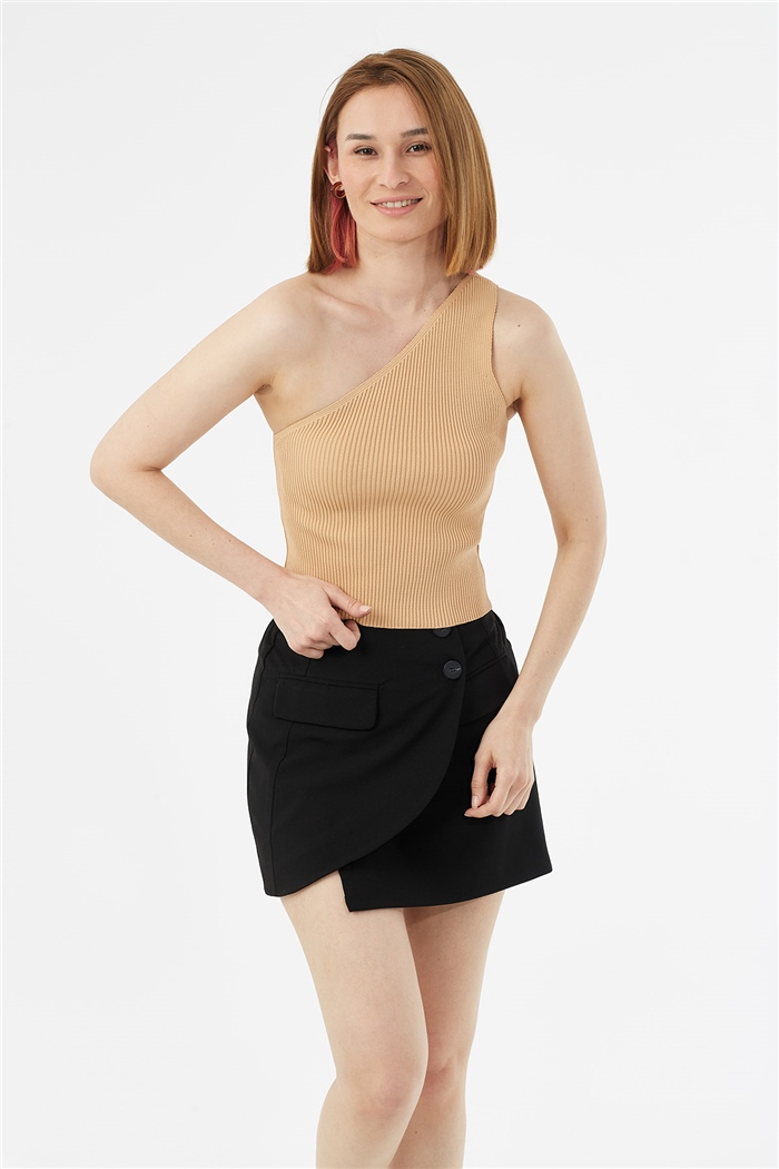 Avrile Tek Omuzlu Triko Atlet  CAMEL  A92033-S