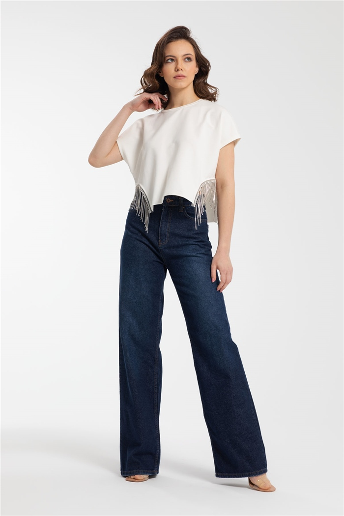 Avrile Zincirli Bluz  EKRU  A21-10403