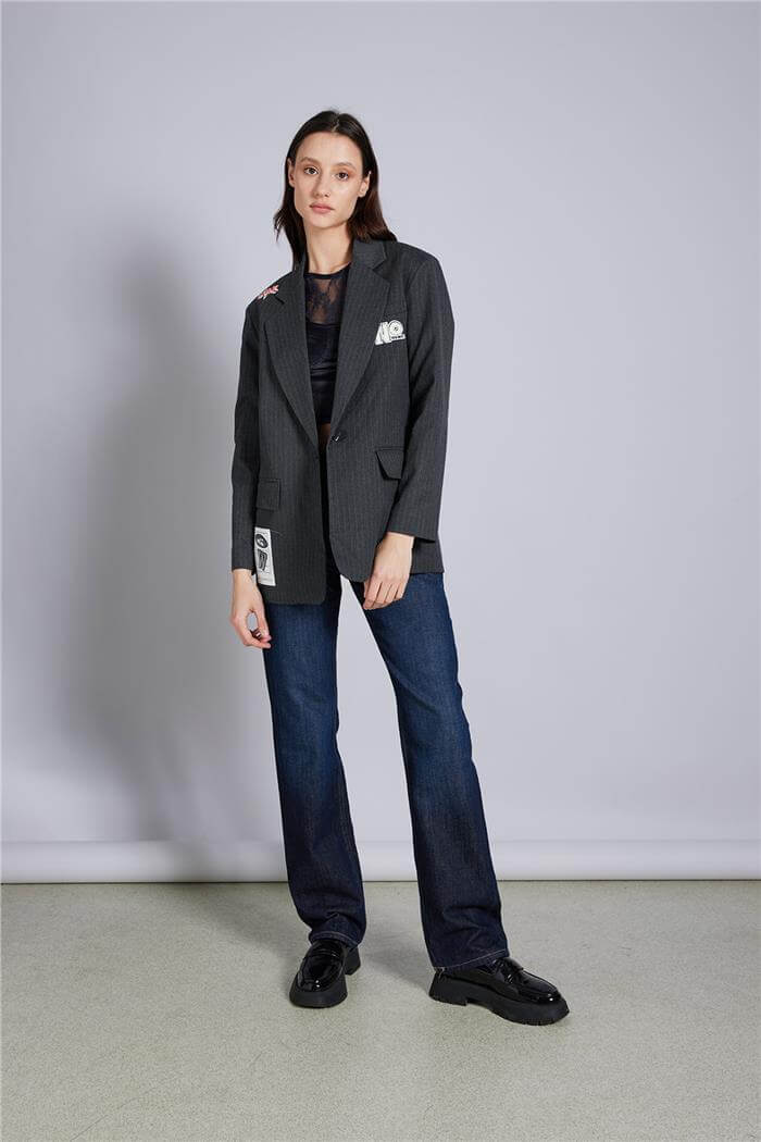 Nisan  ARMALI BLAZER CEKET ANTRASİT N25-2035