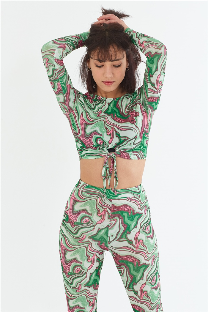 Nisan BEL BİYE DETAYLI BLUZ  BENETTON  N22-1363