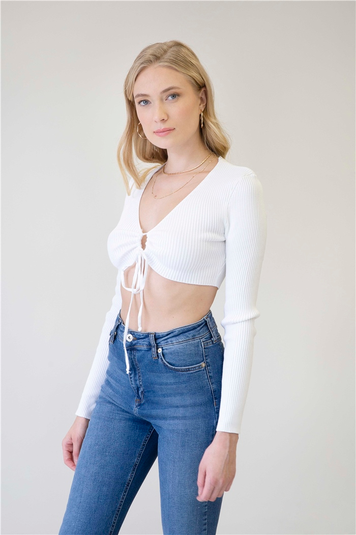 Nisan CROP HIRKA  BEYAZ  TT3549-Z
