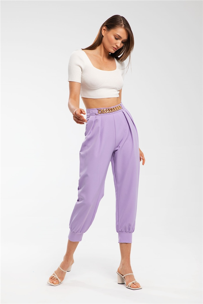 Nisan Crop Kısa Kol Triko Bluz  BEYAZ  TT3127-Z