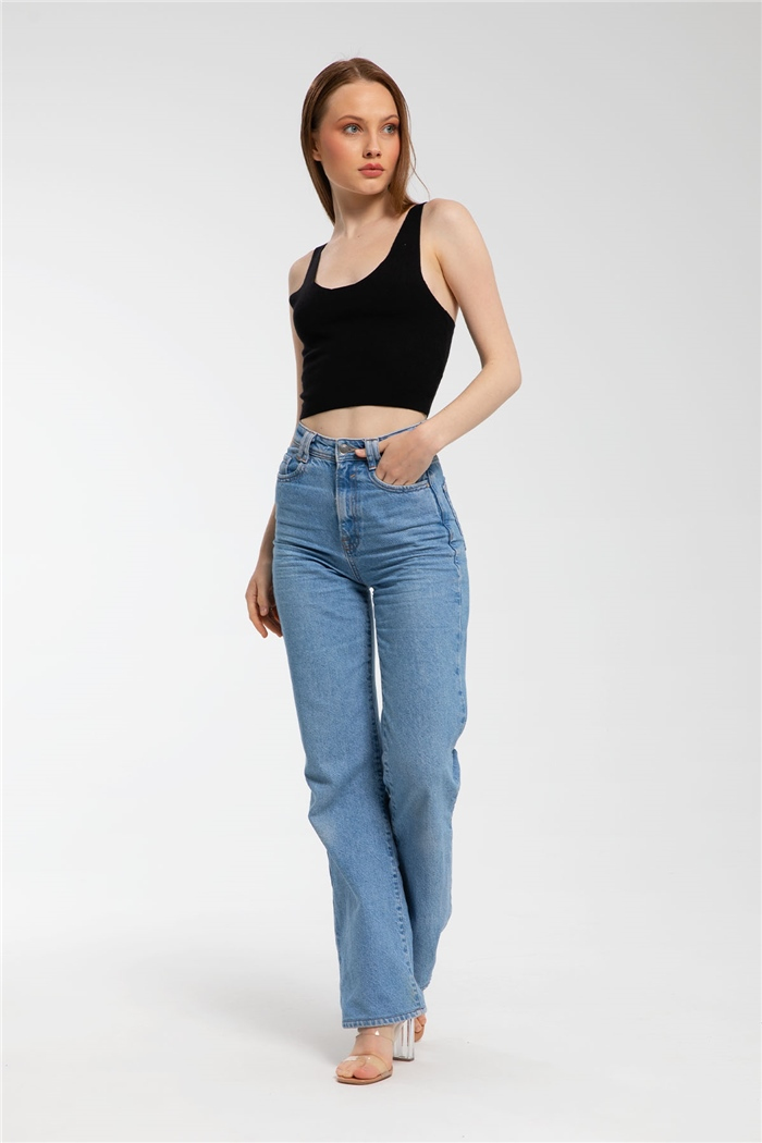 Nisan Havuz Triko Yaka Triko Bluz  SİYAH  TT3033-Z