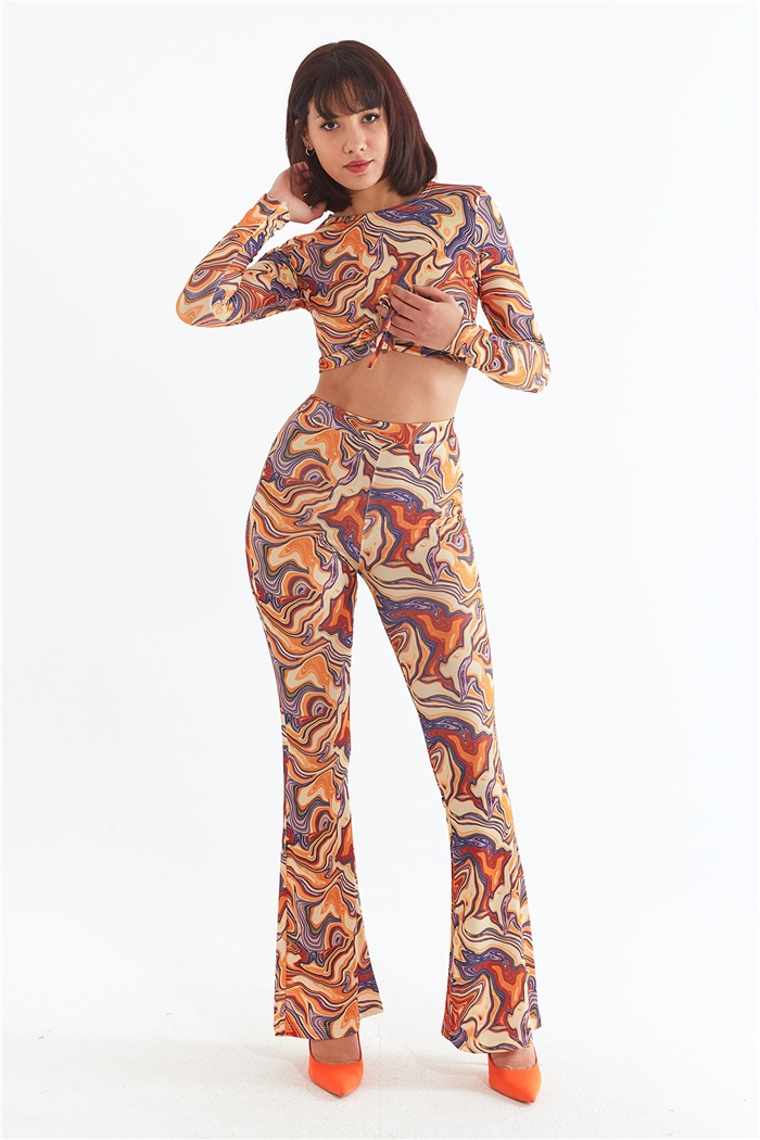 Nisan İSPANYOL PAÇA PANTOLON  ORANJ  N22-1361