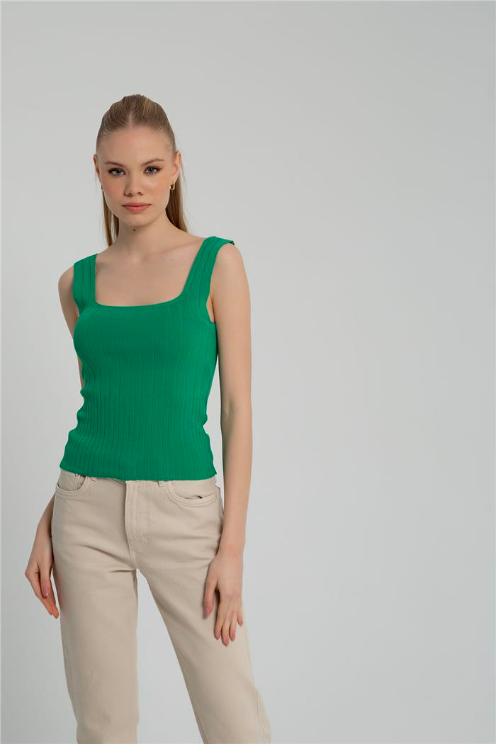 Nisan Kadın Kare Yaka Fitilli Atlet BENETTON TT3578-Z