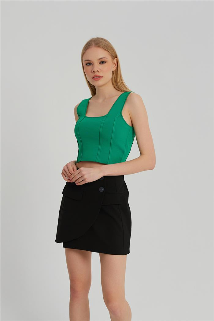 Nisan Kadın Korse Görünümlü Triko Atlet BENETTON TT3872-Z