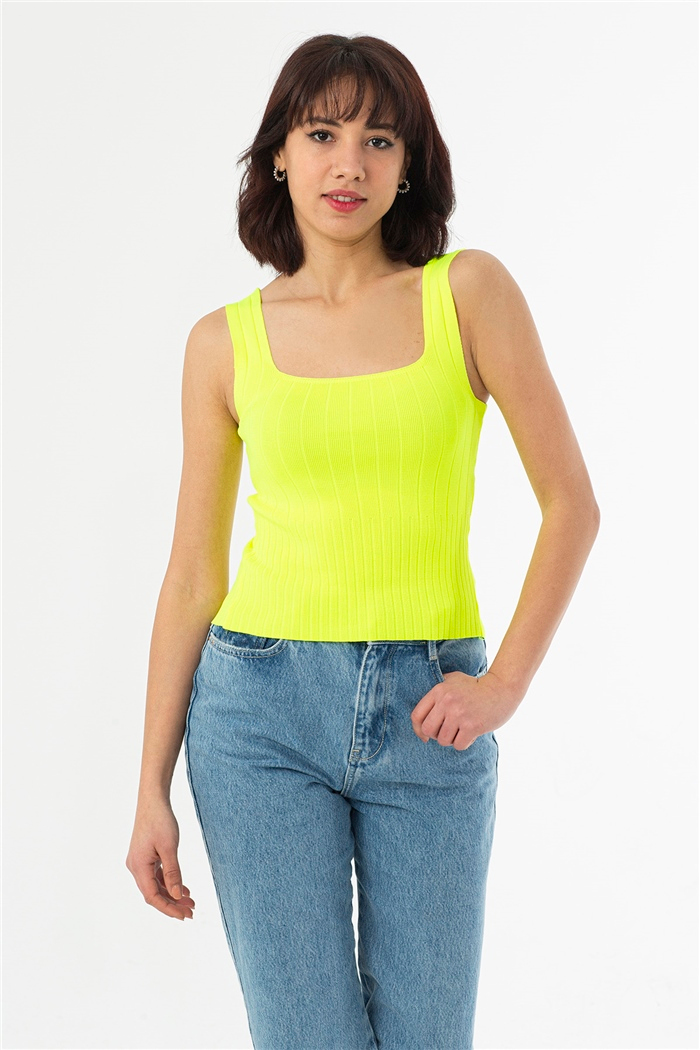 Nisan Kare Yaka Fitilli Atlet  NEON SARI  TT3578-Z
