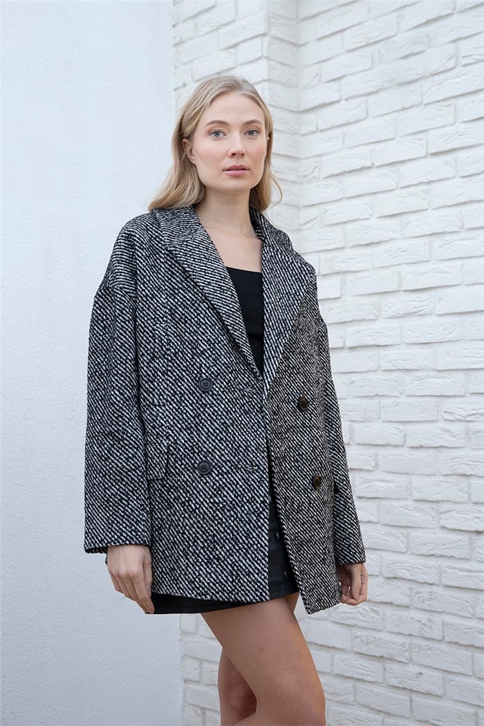 Nisan Kaşe Kaban  SİYAH  N22-1564