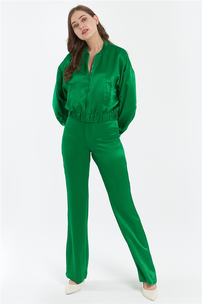 Nisan SATEN PANTOLON  YEŞİL  N22-1309