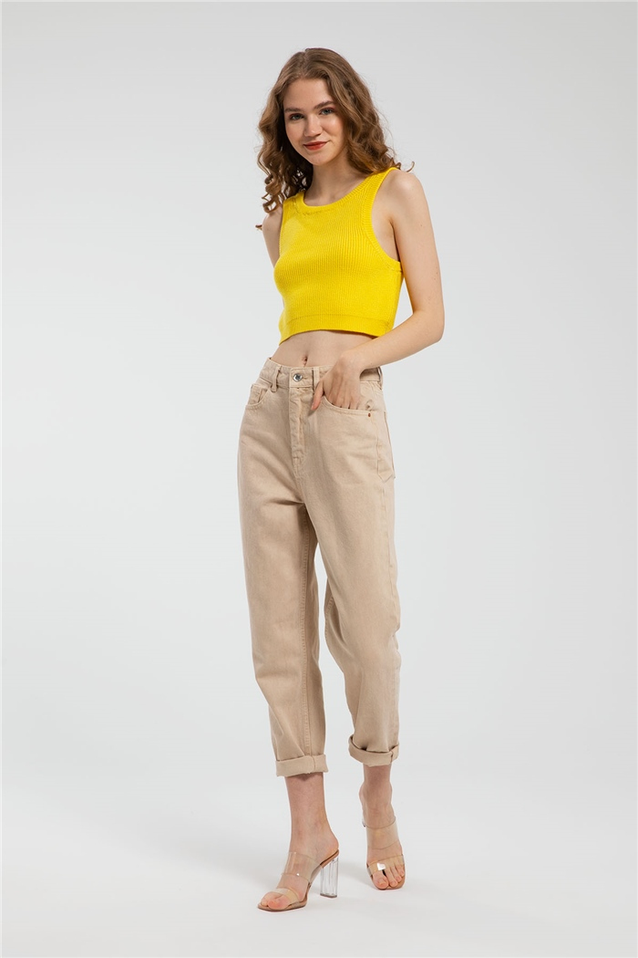 Nisan Selanik Triko Bluz  SARI  TT3132-Z