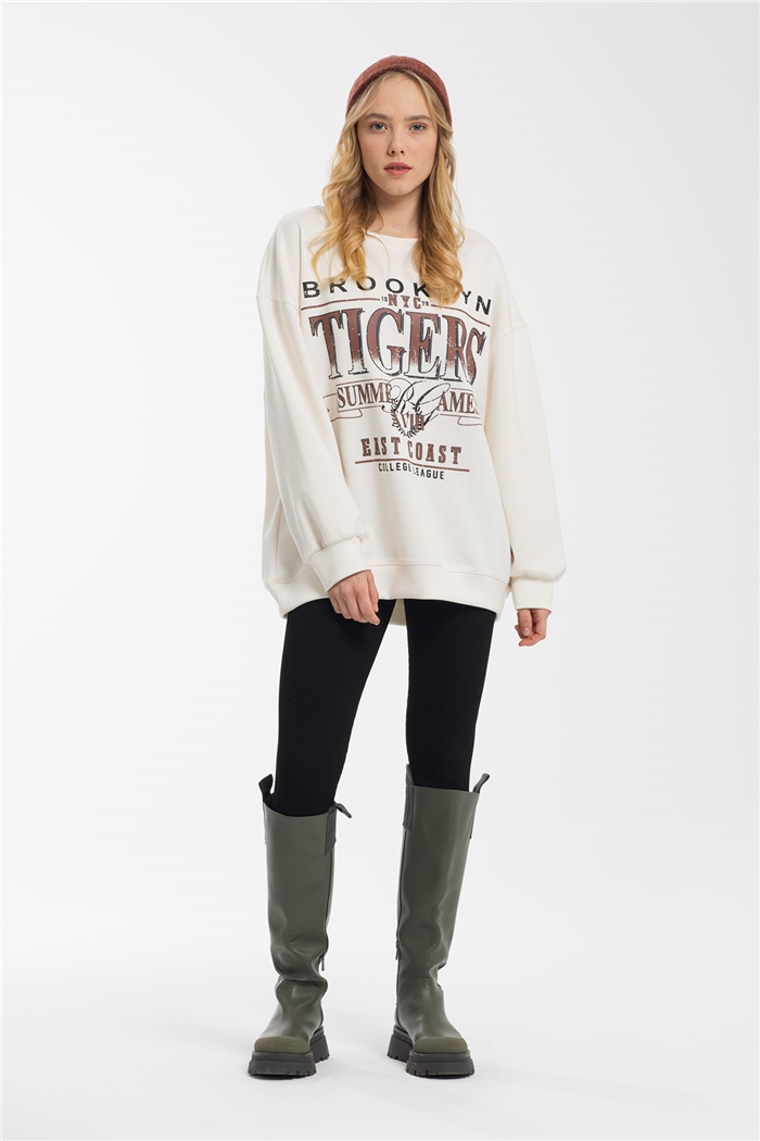 Nisan Sweatshirt  EKRU  N21-1255