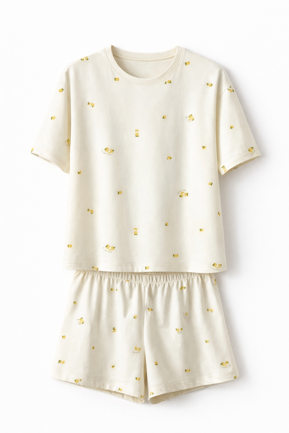 Limon Desenli Şort Pijama Takımı