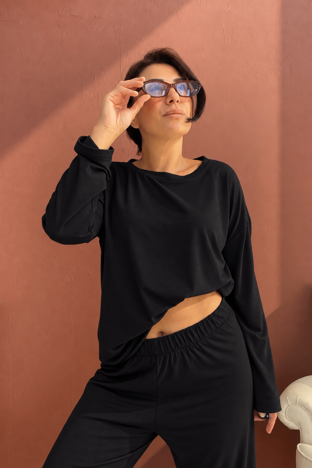 Relax Siyah Modal Pijama Takımı