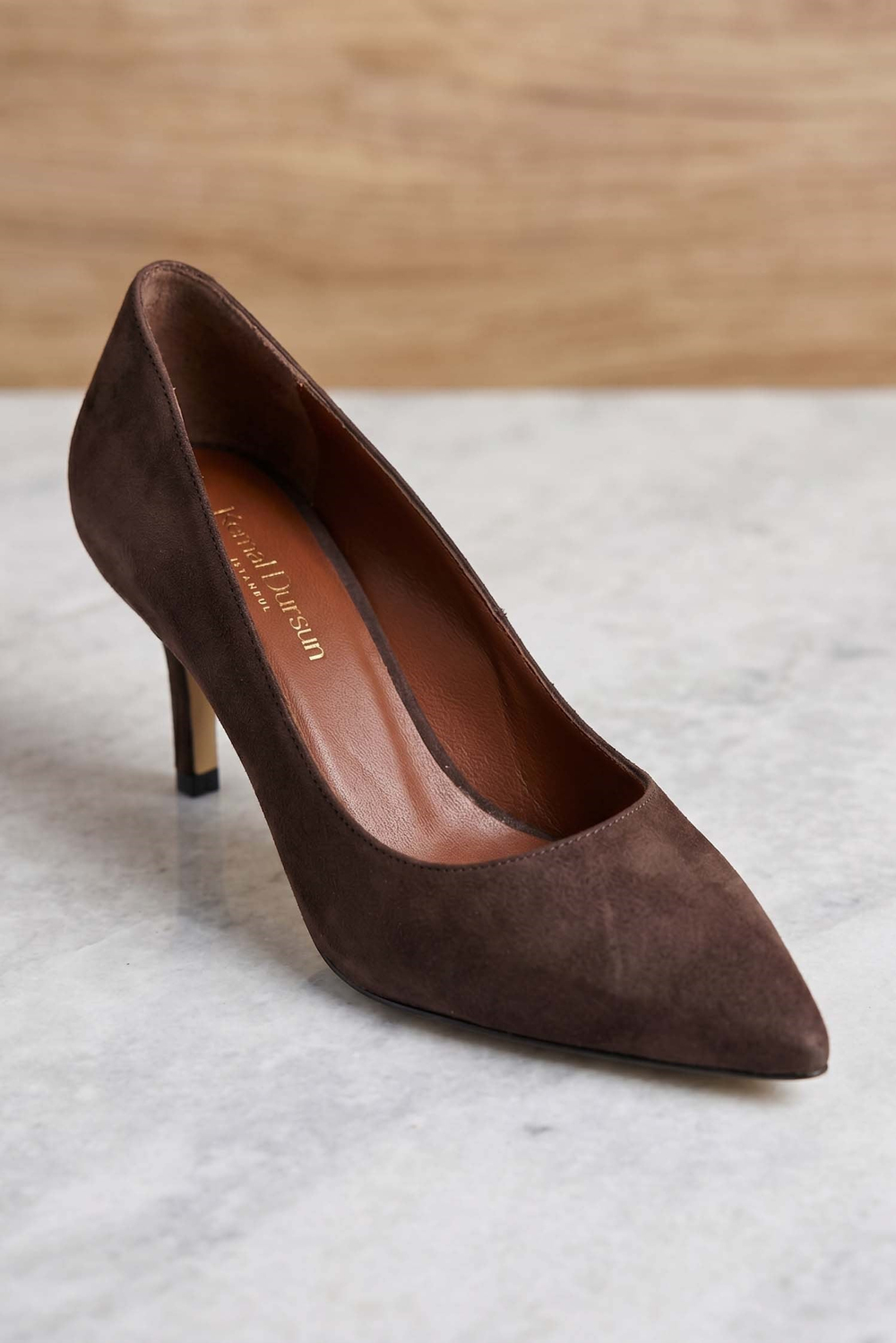 Classico Kahve Süet Stiletto