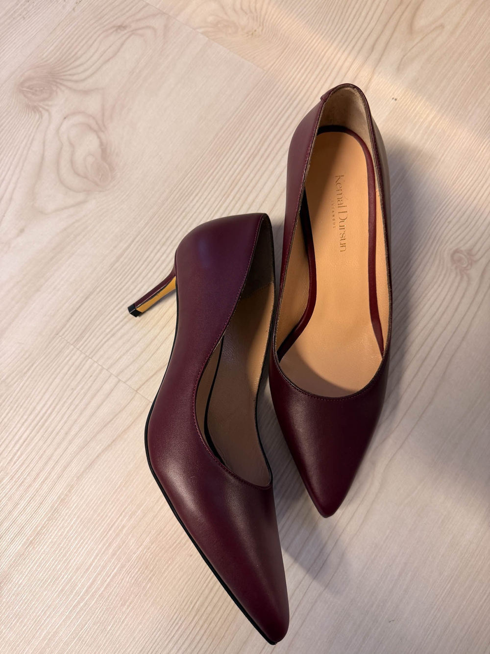 Classico Vişne Deri Stiletto
