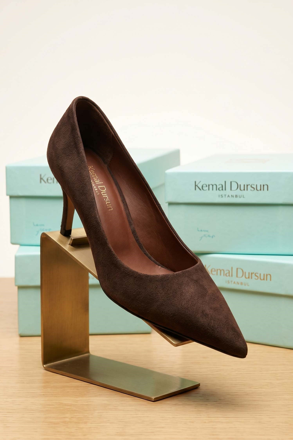 Glam Kahve Süet Stiletto