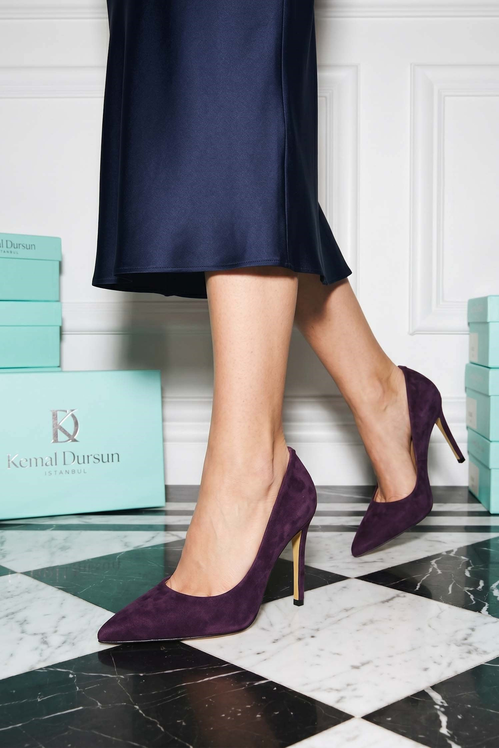 Icon Mor Süet Stiletto
