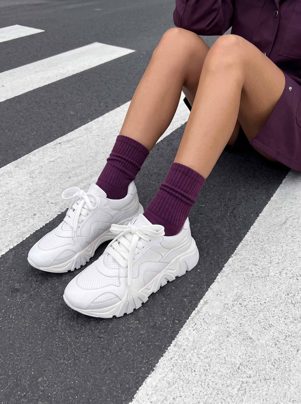 Jasmin Beyaz Deri Kadın Sneaker