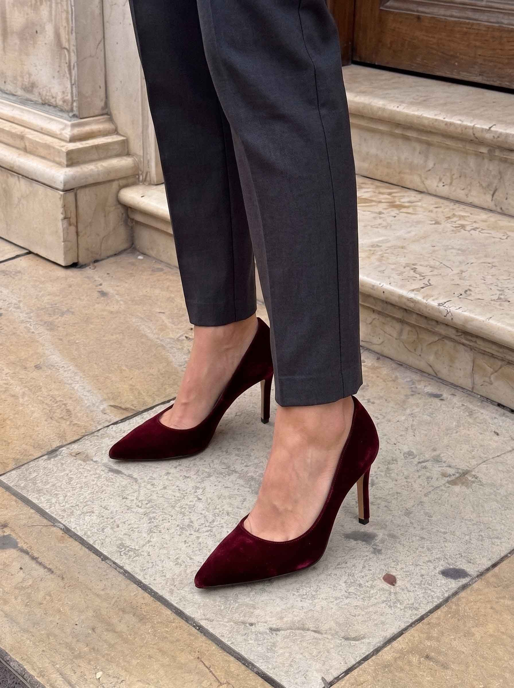 Most Bordo Kadife Stiletto