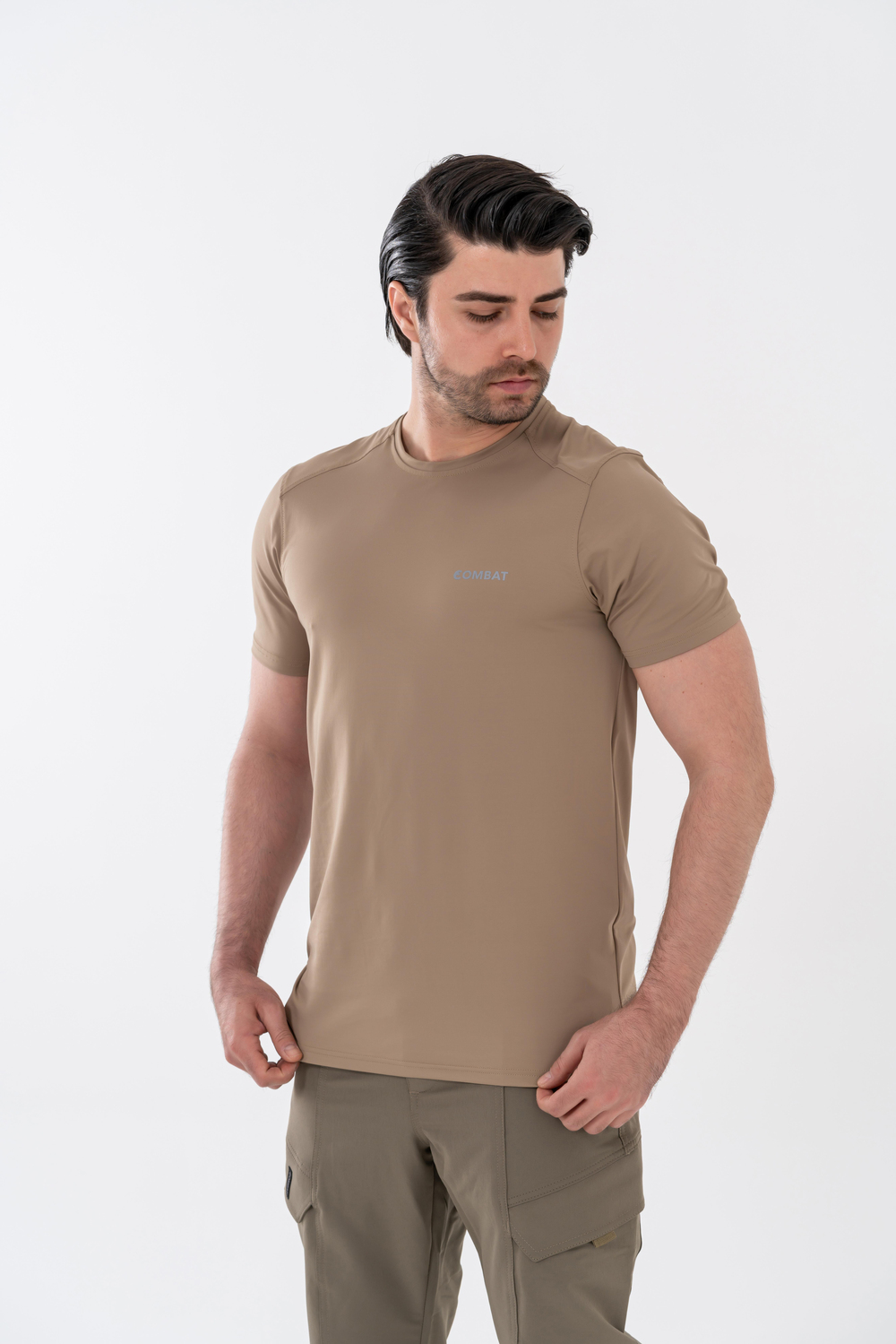 Combat Tactical Outdoor Tişört Günlük Sıfır Yaka Sporcu Erkek Tişörtü T-Shirf -  807 SJY