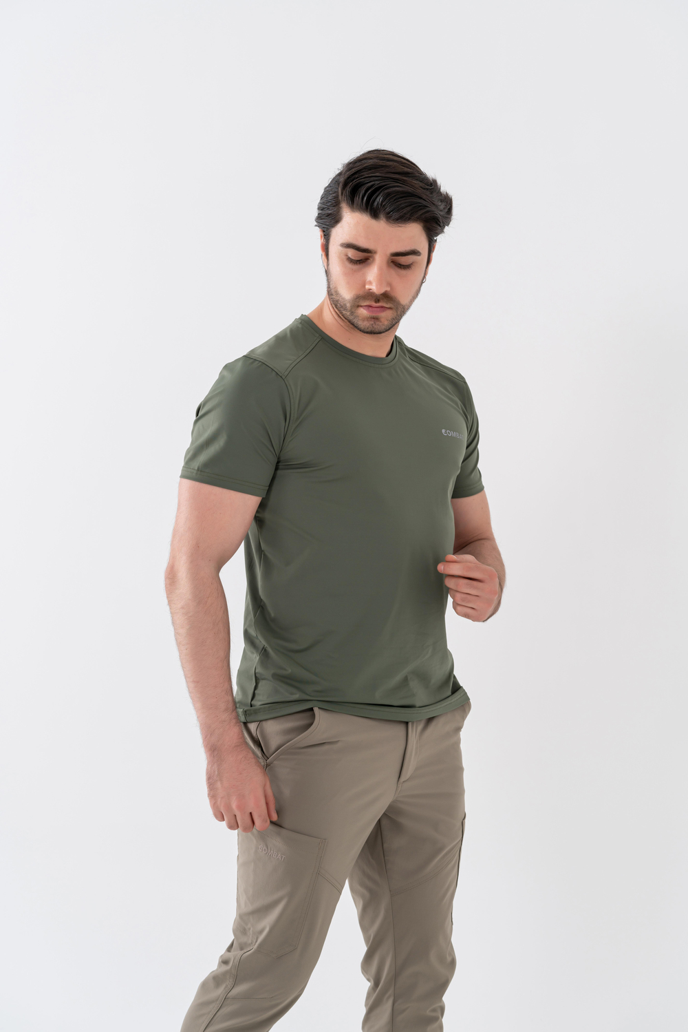 Combat Tactical Outdoor Tişört Günlük Sıfır Yaka Sporcu Erkek Tişörtü T-Shirf -  807 SJY