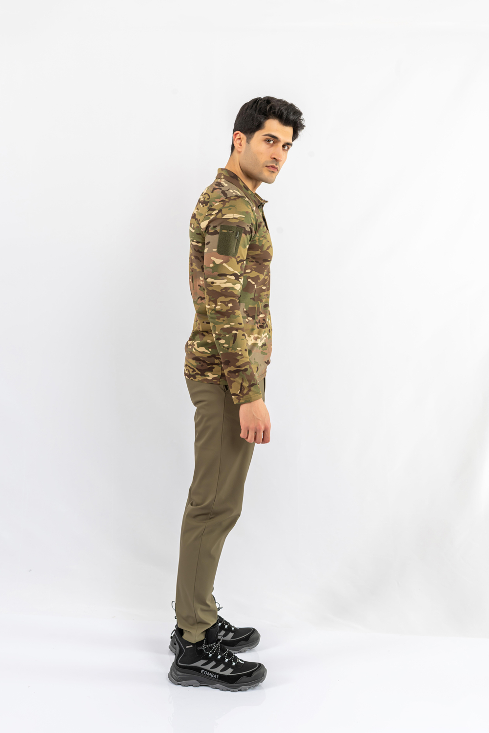 T-SHIRT TACTICAL U.KOL PİKE KAMUFLAJ  - 823