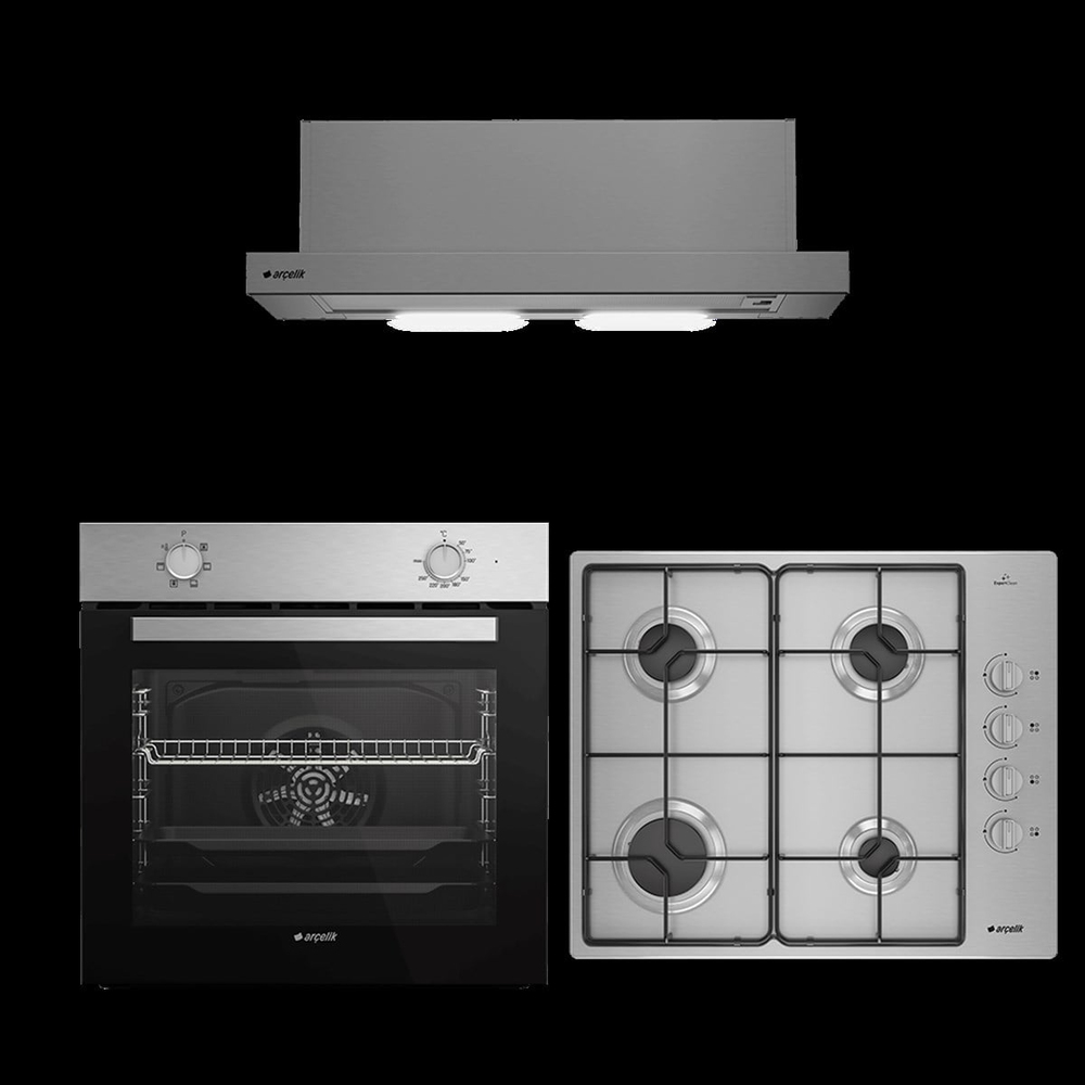 ARÇELİK EKONOMİK INOX SET (P 181 TG - AFM 130 I - OMD D 611 EI)