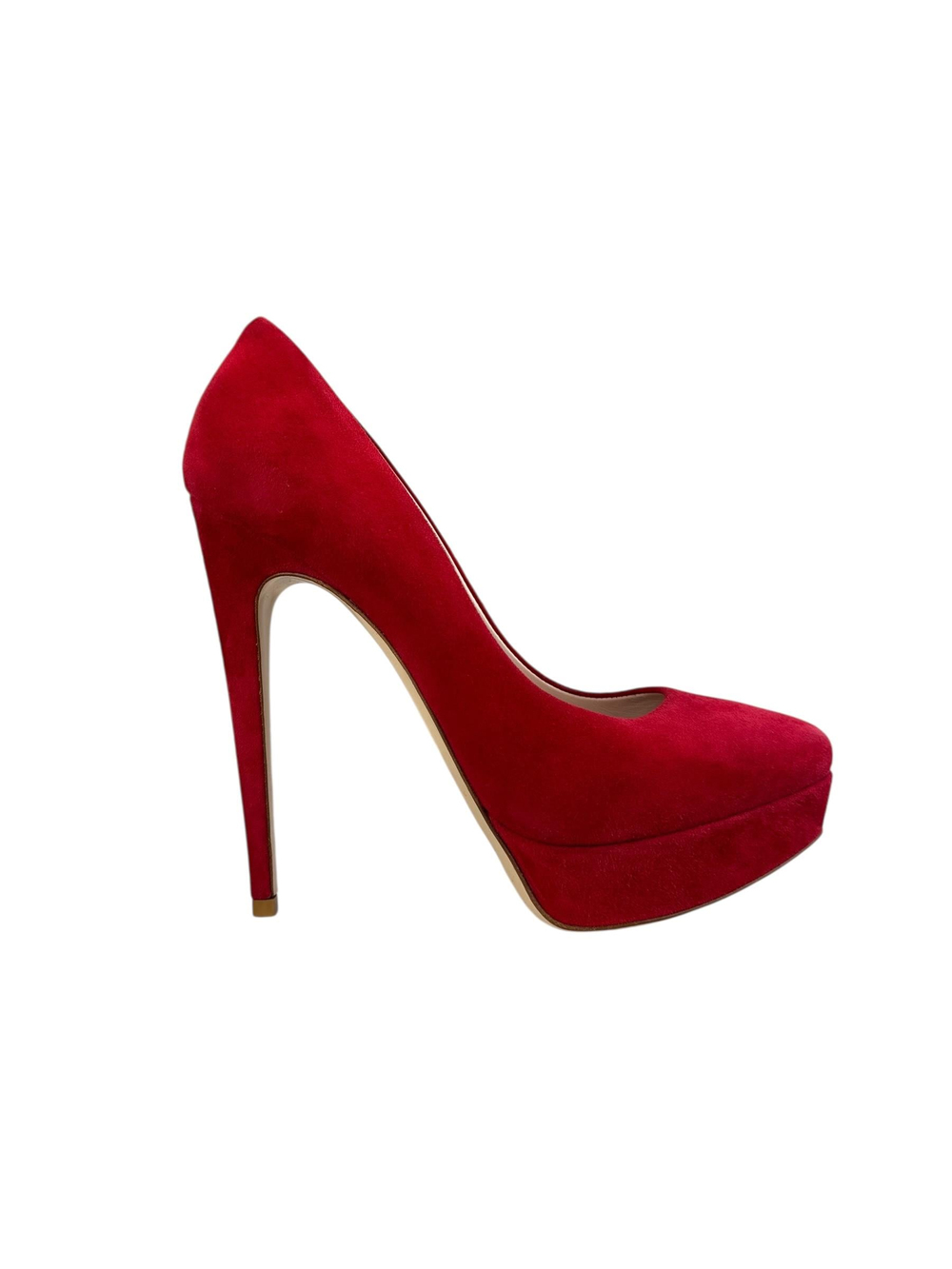  MIU MIU RED SUEDE HIGH HEELS