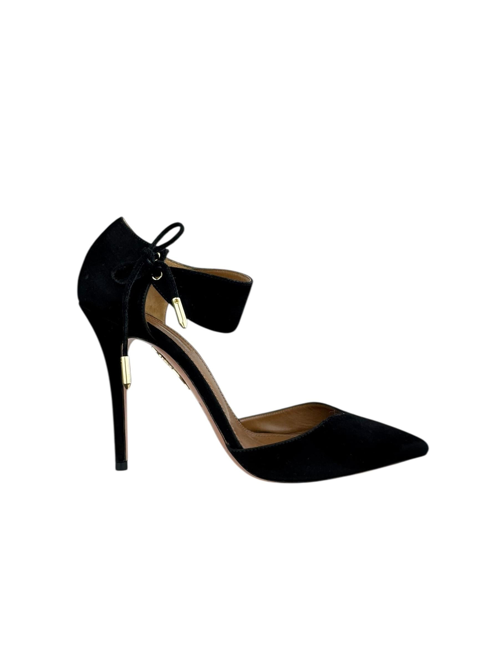 AQUAZZURA BLACK SUEDE PUMPS