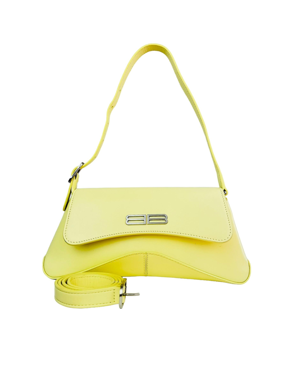BALENCIAGA XXS PALE YELLOW FLAP ASKILI OMUZ ÇANTASI