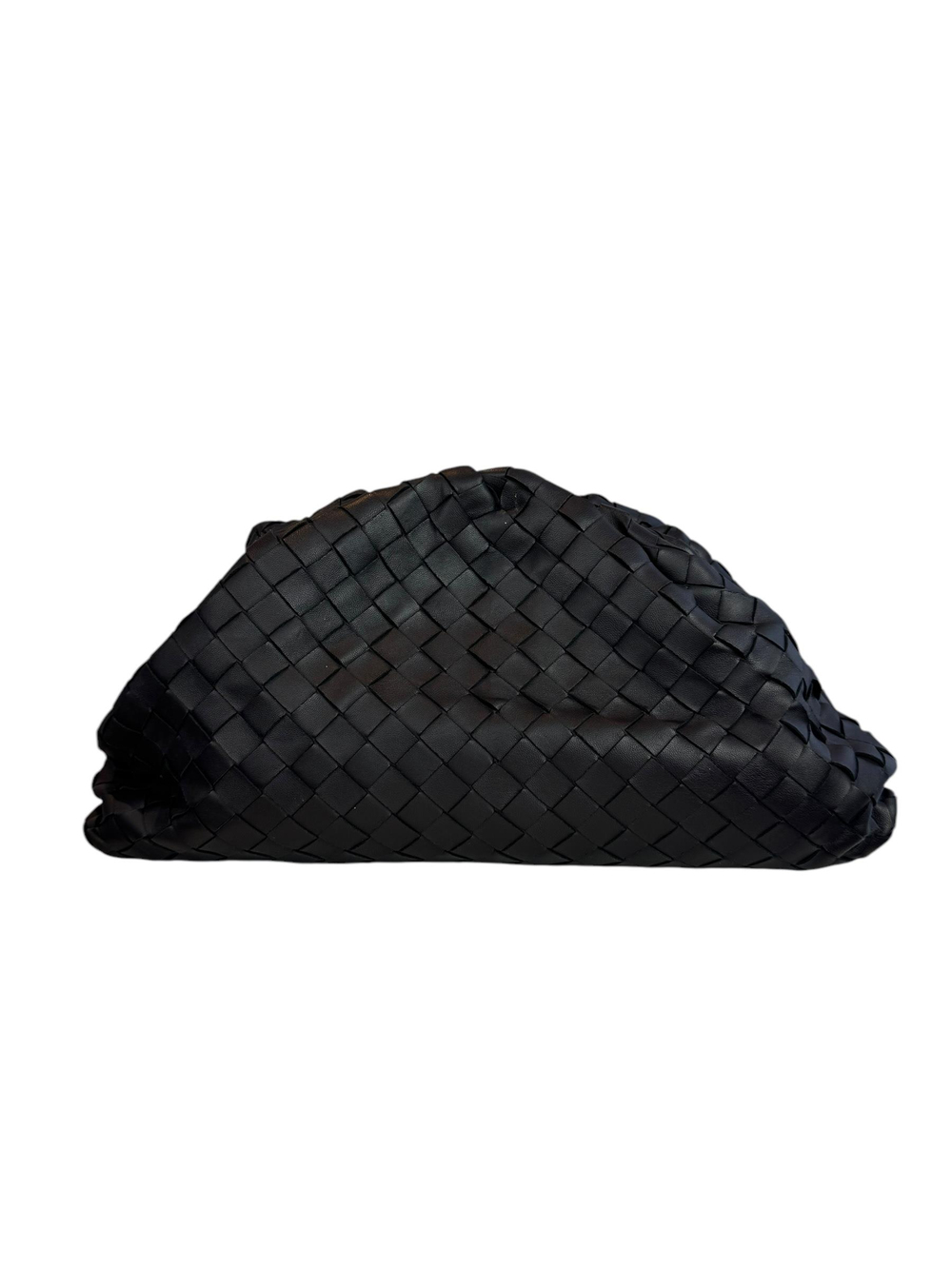 BOTTEGA VENETA BLACK LEATHER POUCH